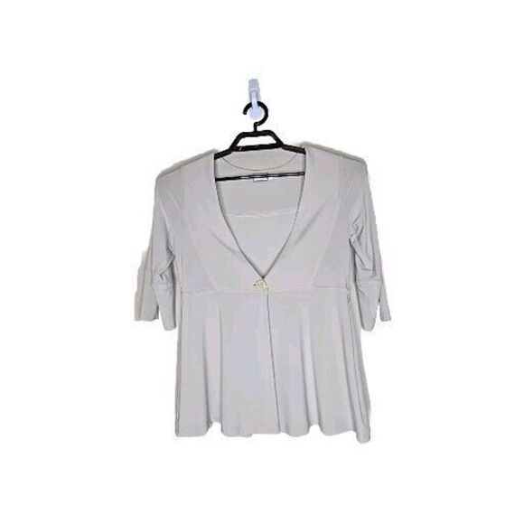 Sympli The Best Canada Open Front One Button Women's Shirt Cardigan Size 6 t70 - Picture 1 of 8